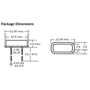151-3.6864M-10-W-TR晶振,Oscilent美國晶振,醫療設備晶振